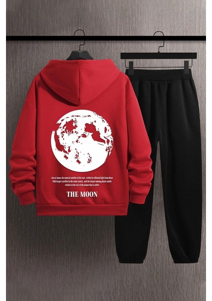 Uygun Tarz Unisex The Moon Baskılı Eşofman Takımı