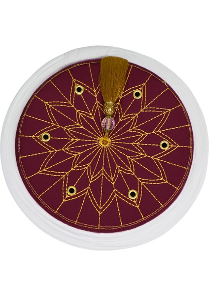 Imam Sarığı-Beyaz Kumaş-Bordo Takke-Düz Sarım-Kuş Gözlü-5 Metre modelleri