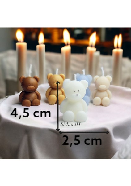 20 Adet Ayıcık Mum Kına, Söz, Nişan, Nikah, Düğün, Bebek, Babyshower, Doğum Günü Çok Renkli Tr fiyatları