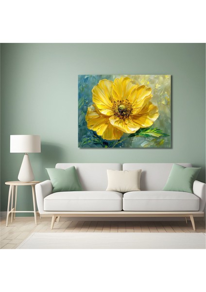 Big Yellow Flower Kanvas Tablo