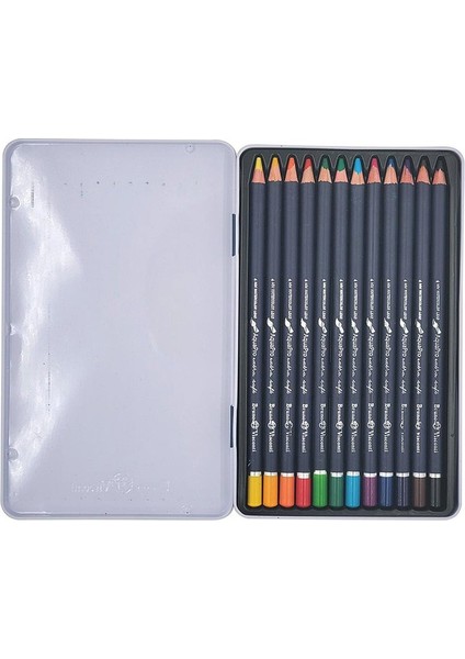 Sketch&art Profesyonel Aquarel Kuru Boya Kalemi 12 Renk Metal Kutuda NO:30-0044