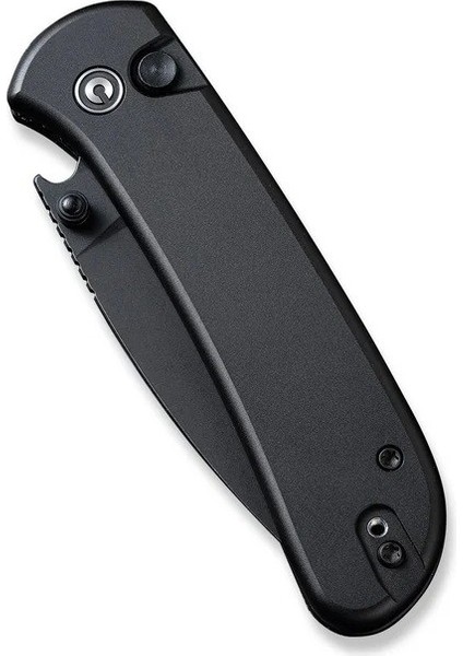 Qubit Button Lock & Thumb Stud Knife Black Aluminum Handle Çakı indirimleri