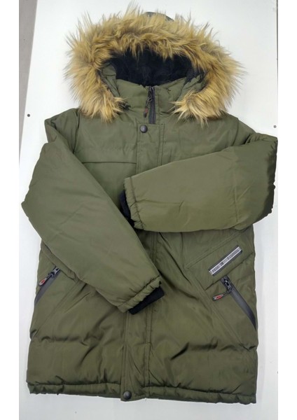 409103 Çocuk Mont 12/15 Yaş - Yeşil - 12-13 Yaş
