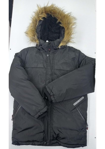 409102 Çocuk Mont 9/12 Yaş - Siyah - 11-12 Yaş