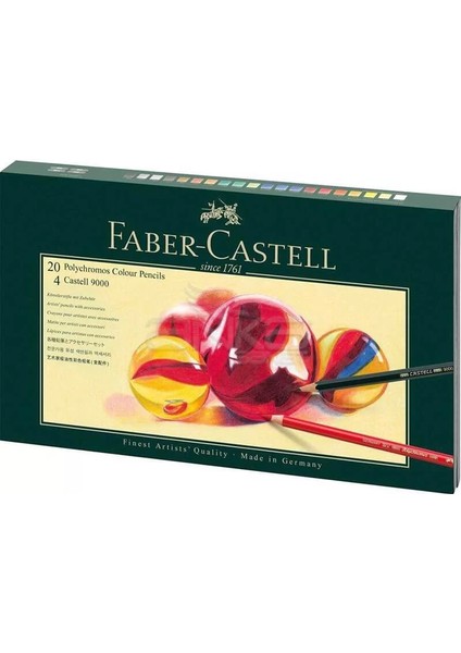 Faber Castell Polychromos Colour Pencils+Castell 9000 210051