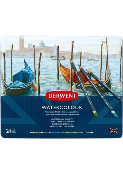 Watercolour Kuru Boya Metal Kutu 24'lü