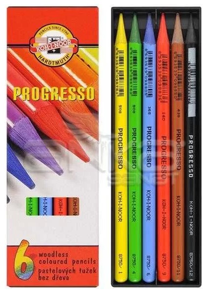 Progresso Kuru Boya Kalemi 6lı Set