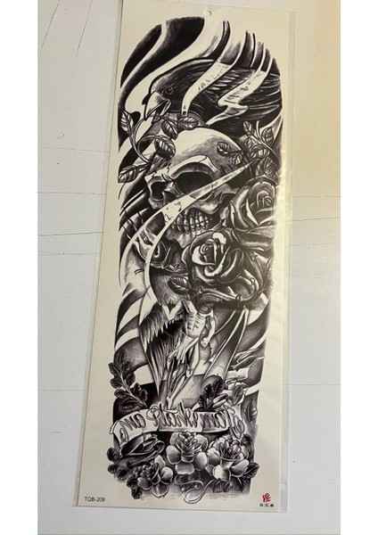 1 Hafta Kalıcı 4 Adet Birden Tam Kol Bacak Kaplama 46 cm Geçici Dövme Seti modelleri