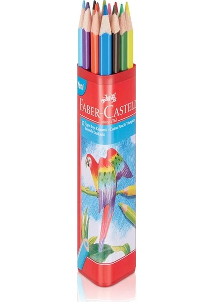 Faber Castell Kuru Boya Kalemi 12 Renk Üçgen Plastk Tüp 5171113313 fiyatları