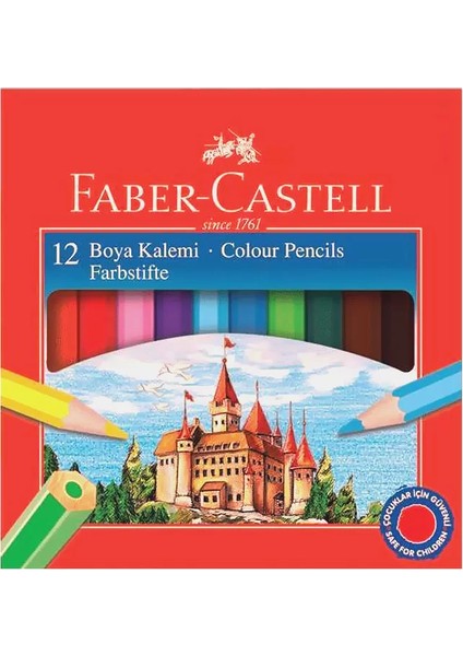 Kuru Boya Yarım Boy 12 Renk Karton Kutu (116412)