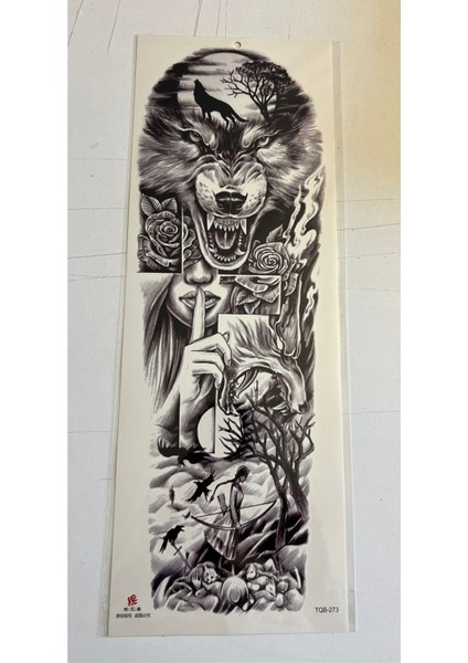 1 Hafta Kalıcı 4 Adet Birden Tam Kol Bacak Kaplama 46 cm Geçici Dövme Seti modelleri