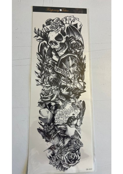 1 Hafta Kalıcı 4 Adet Birden Tam Kol Bacak Kaplama 46 cm Geçici Dövme Seti indirimleri