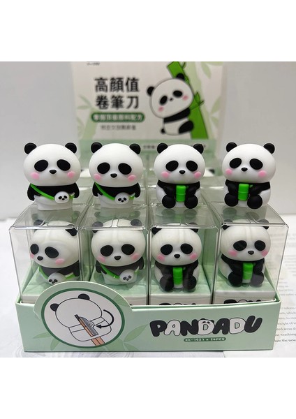 3D Mini Kalemtıraş 3'lü Set (Panda)