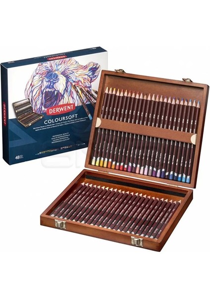Coloursoft Kuru Boya Kalemi 48LI Ahşap Kutu