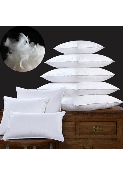 2'li Kaz Tüyü Kırlent Dekoratif Iç Dolgu Yastık 60 x 60 %30 Gıdık %70 Sırt (950 Gr.) modelleri