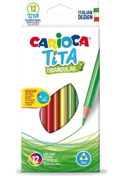 42786 Tita Üçgen Kuru Boya Kalemi 12 Renk fiyatları