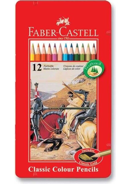 Faber Castell Redline Kuru Boya Metal Kutu 12'li