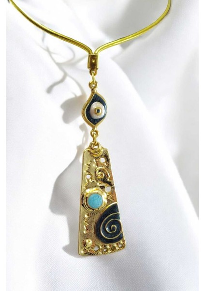 Siyah Nazar Boncuklu Mineli Otantik Girdap Desenli Dikiz Ayna Süsü Tarz Yeni Araba Hediyesi