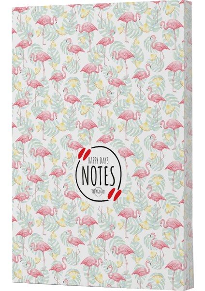 Vivago Art Flamingo Serisi 14X20 Çizgili Defter Seti (4X160 Sayfa)