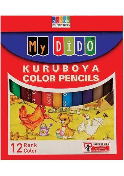 Kuru Boya Kısa Boy 12 Renk