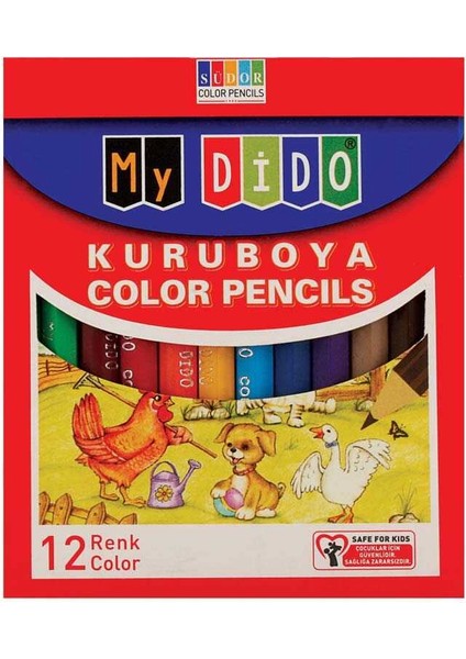 Kuru Boya Kısa Boy 12 Renk