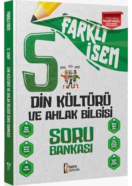 2025 Isem Yayınları 5. Sınıf Din Kültürü ve Ahlak Bilgisi Farklı