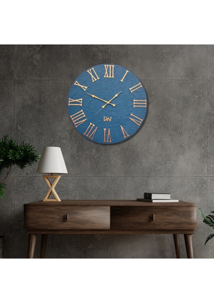 El Yapımı Italyan Boya Duvar Saati, Özel Dokulu Duvar Saati, Gold Rakamlı, 60CM, Ev ve Ofis Hediyesi modelleri