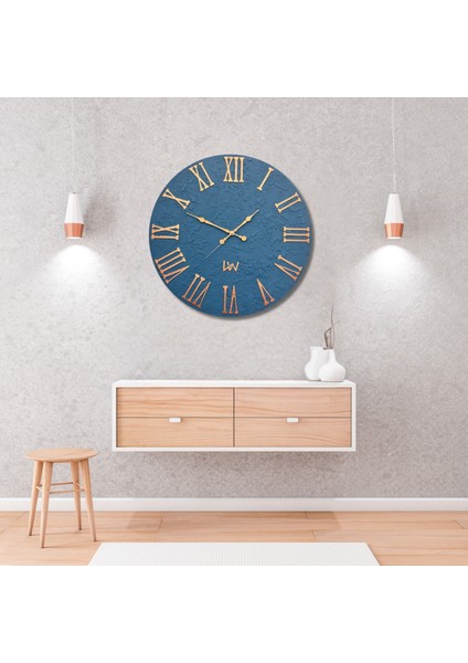 El Yapımı Italyan Boya Duvar Saati, Özel Dokulu Duvar Saati, Gold Rakamlı, 60CM, Ev ve Ofis Hediyesi fırsatları