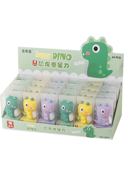 3D Mini Kalemtıraş (Dinazor)- 3'lü Set