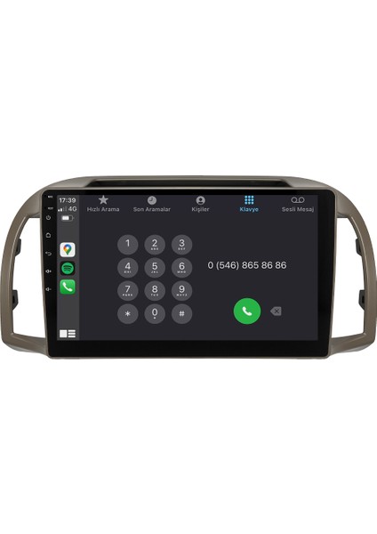 Nissan Micra (2002-2010) Android 14 Multimedya Carplay 10 Inch 4 GB Ram / 64 GB Hafıza CRV-4762XR