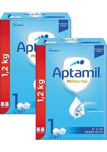 1 Pronutra Bebek Sütü 1200 G 0-6 Ay x 2 Adet