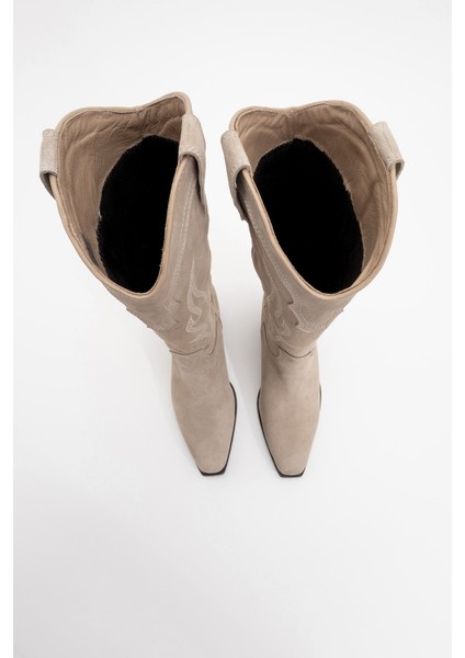 Pietro Bej Deri Süet Kadın Western Çizme fiyatları