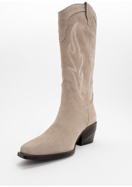 Pietro Bej Deri Süet Kadın Western Çizme modelleri