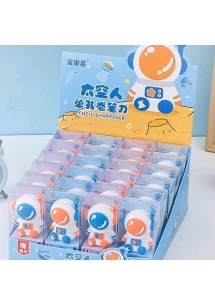 3D Mini Kalemtıraş 3'lü Set (Astronot)
