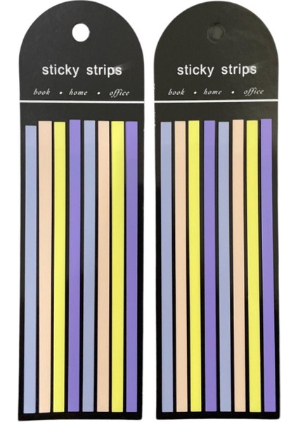 Yapışkanlı Çubuk Postit Pastel Renkler 2'li Set