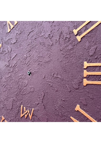 El Yapımı Italyan Boya Duvar Saati, Özel Dokulu Duvar Saati, Gold Rakamlı, 60CM, Ev ve Ofis Hediyesi, Bordo/Gold fiyatları