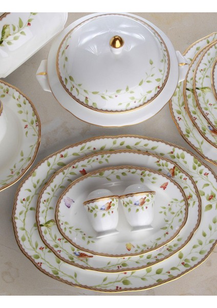 Birdsong Garden 72 Parça 12 Kişilik Yemek Takımı