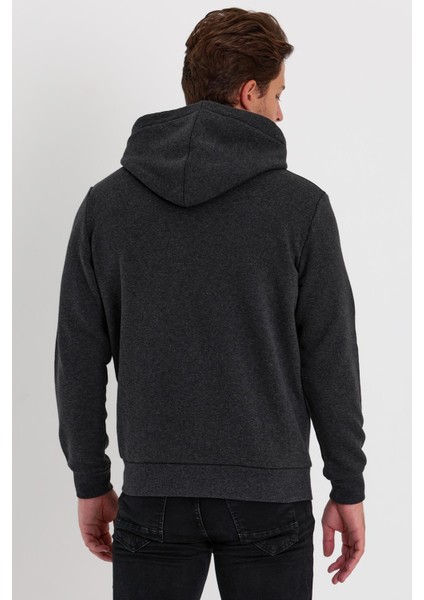 Erkek Tam Fermuarlı Kapüşonlu Yandan Cepli Sweatshirt fırsatları