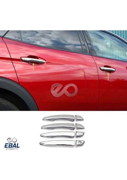 Opel Corsa F Krom Kapı Kolu 4 Kapı 2019 ve Üzeri Paslanmaz Çelik
