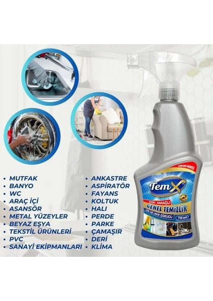Konsantre Plus Ultra Güçlü Genel Temizlik Kir ve Leke Çözücü 750 Ml modelleri