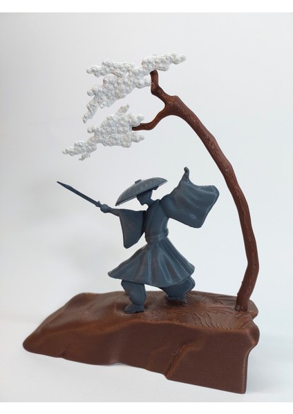 Samuray Ronin Biblo – 3D Dekoratif Figür, Japon Stili Masa Süsü modelleri