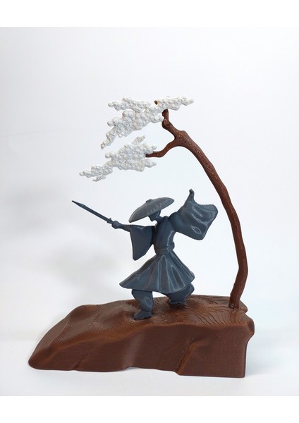 Samuray Ronin Biblo – 3D Dekoratif Figür, Japon Stili Masa Süsü fırsatları