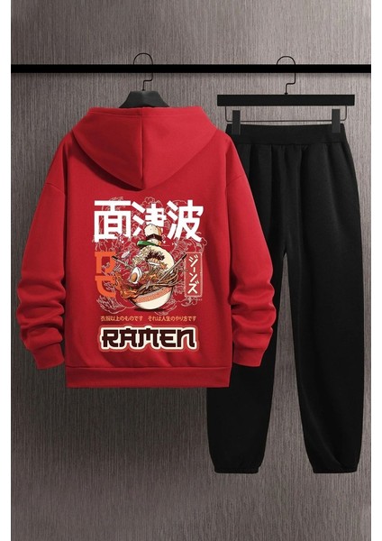 Uygun Tarz Unisex Ramen Baskılı Eşofman Takımı