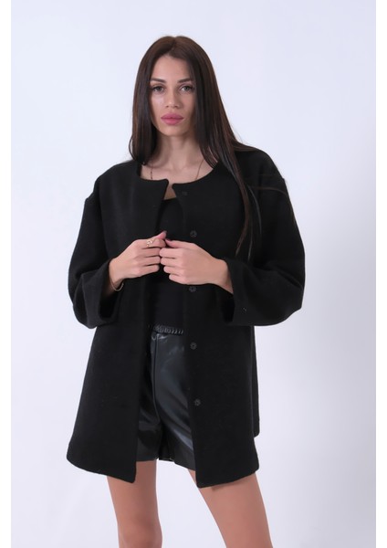 Siyah Önü Kapamalı Seyyar Kemerli Peluş Ceket 0105140.01 fırsatları