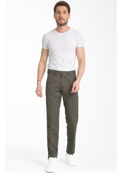 Erkek Yeşil Pamuklu Cepli Yazlık Düz Keten Pantolon fiyatları