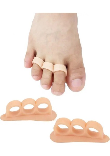 Silikon Yastıklı 3 Parmağa Geçen 1 Çift Makaralı Koruyucu Ayak Çekiç Parmak Çekiç fiyatları