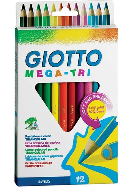 Mega-Tri Jumbo Kuruboya Kalemi 12 Renk 220600TR
