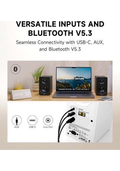 M60BLK Multimedia Bluetooth Speaker 66WRMS (EDF-M60-BLK)