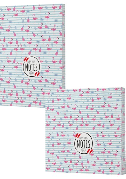 Vivago Art Flamingo 4, 14X20 Çizgili DEFTER-15X15 Çizgisiz Defter Seti (320 Sayfa)