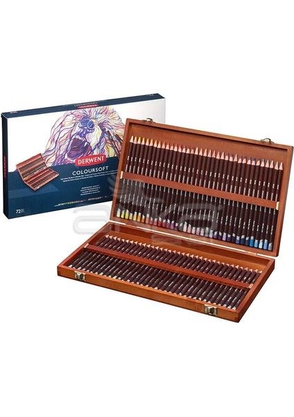 Coloursoft Kuru Boya Kalemi 72LI Ahşap Kutu